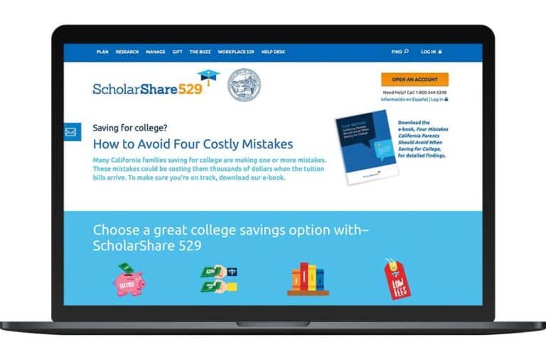 Website for ScholarShare529