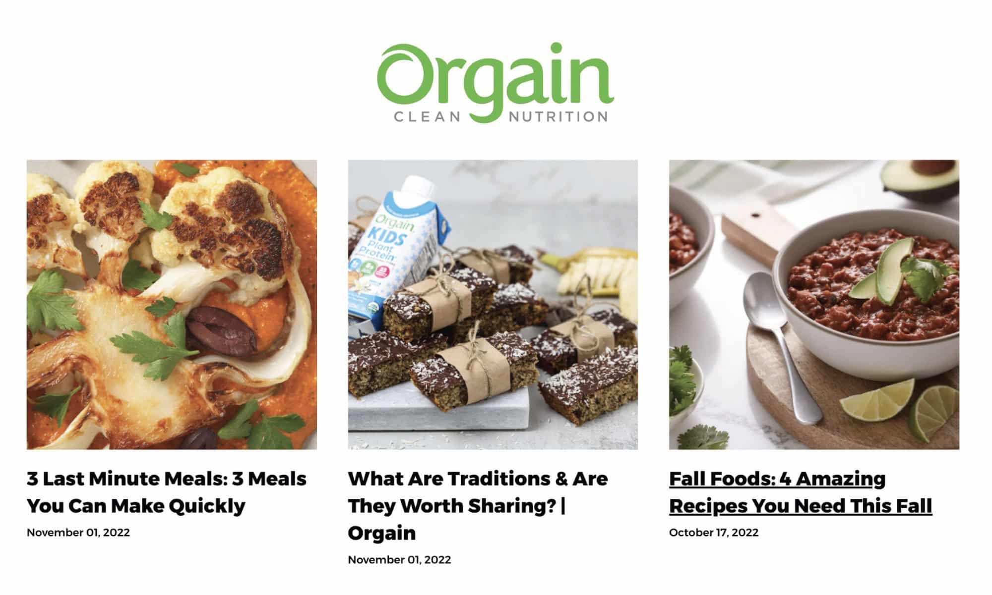 Orgain Clean Nutrition