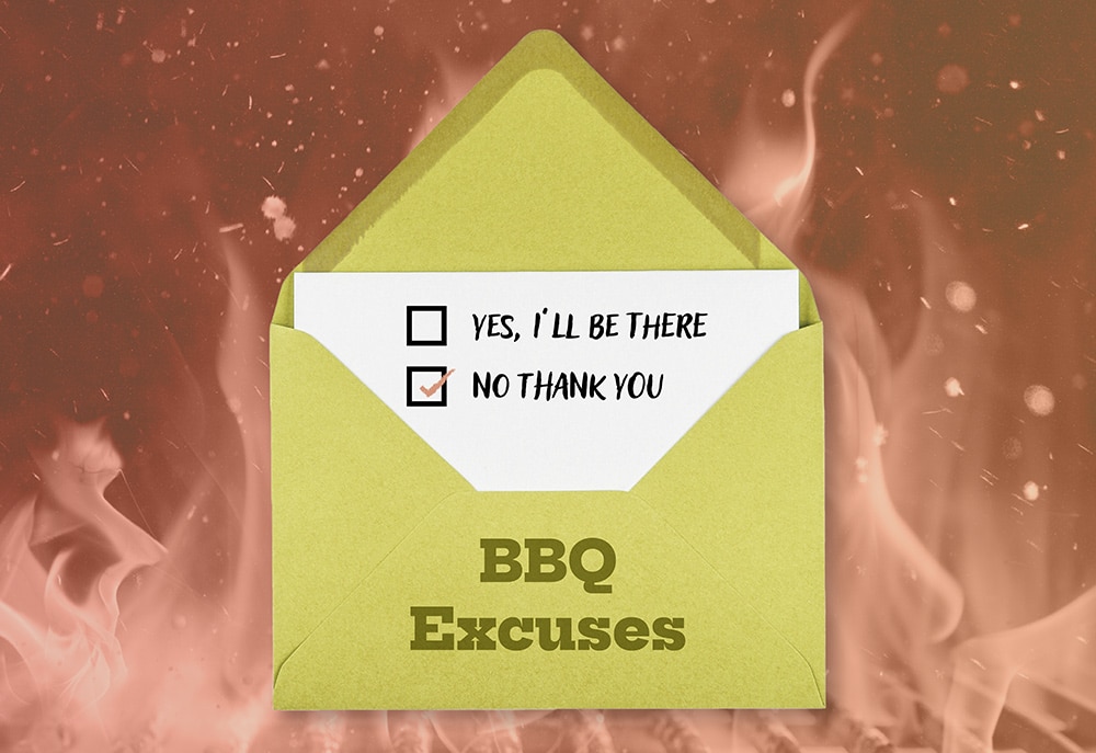 BBQ Invite RSVP No, Thank You