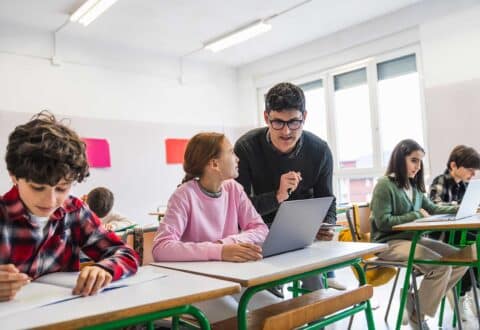 Edtech educator and students